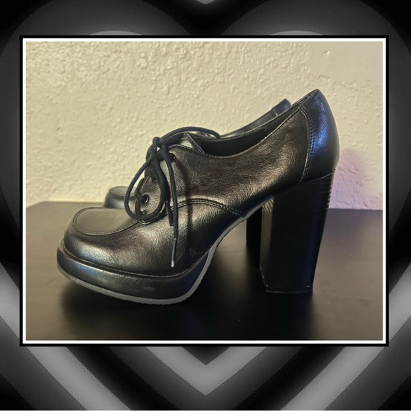Vintage 90s y2k Chunky Platform Oxford Pumps - Picture 1 of 4